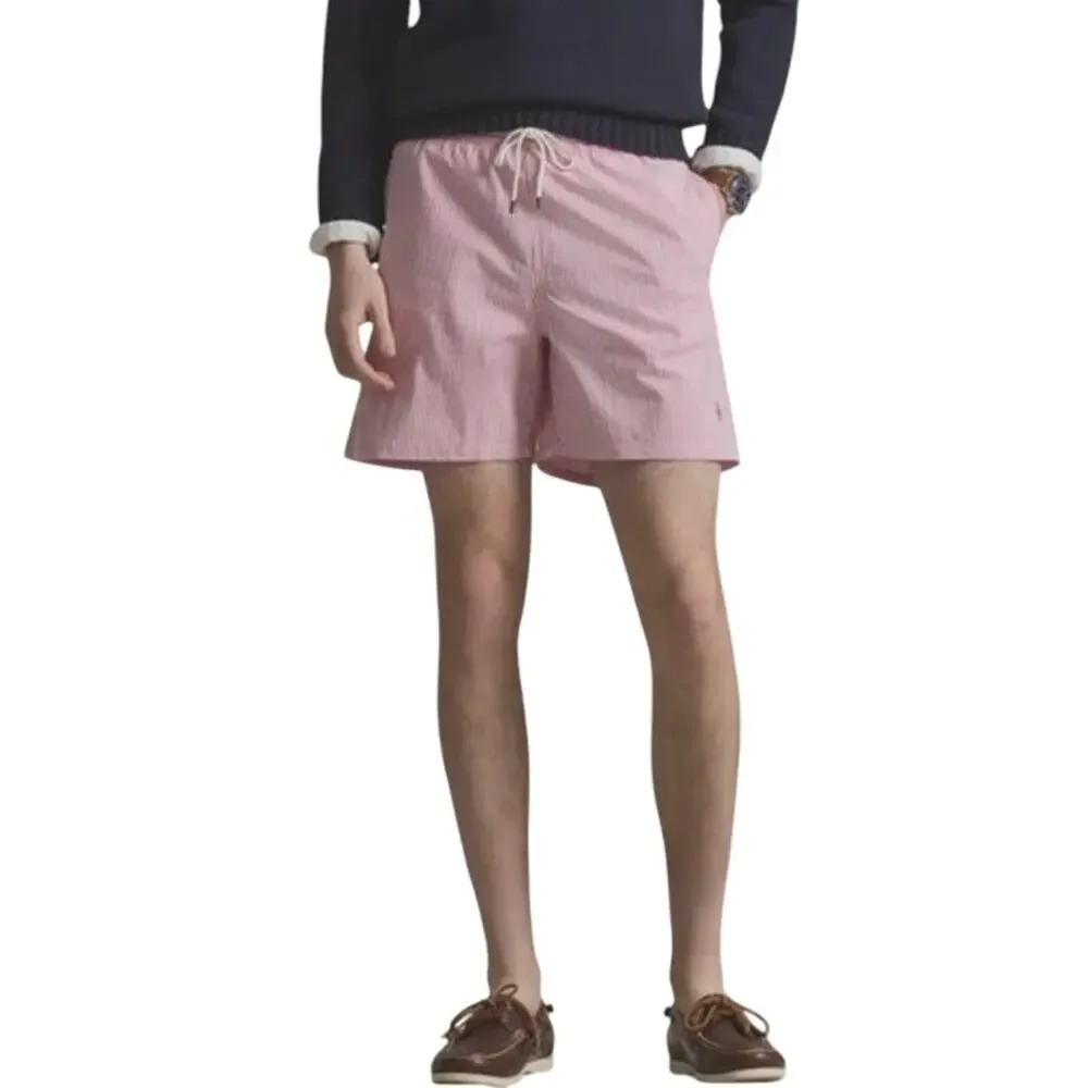 POLO RALPH LAUREN Swim Trunks Size 3XLT NEW Traveler Short Pink White Stripe